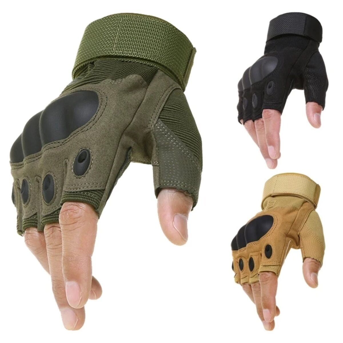 ⁦Gants tactiques, Demi Doigt, Sport, Tir, Chasse, Airsoft, Moto, Cyclisme⁩ - الصورة ⁦2⁩