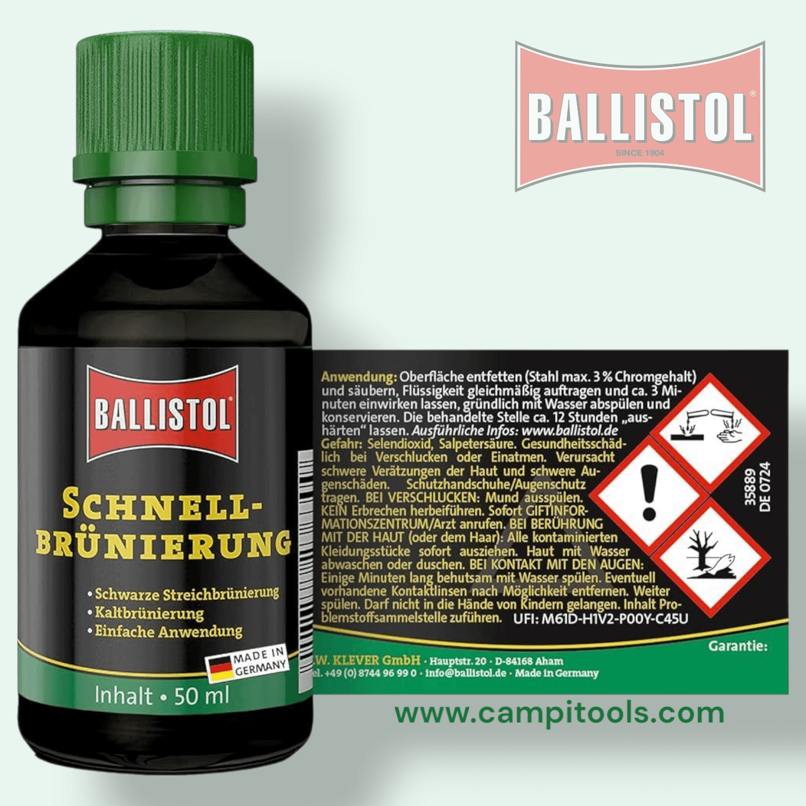 1000093693.png BALLISTOL Brunissage rapide pour fer et acier - 50 ml - الصورة 1