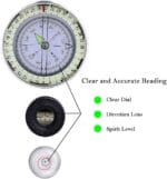 ⁦Boussole d'orientation avec déclinaison pour une navigation précise - Idéal pour la randonnée, le camping et la survie⁩ - الصورة ⁦4⁩