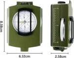 ⁦Boussole d'orientation avec déclinaison pour une navigation précise - Idéal pour la randonnée, le camping et la survie⁩ - الصورة ⁦5⁩